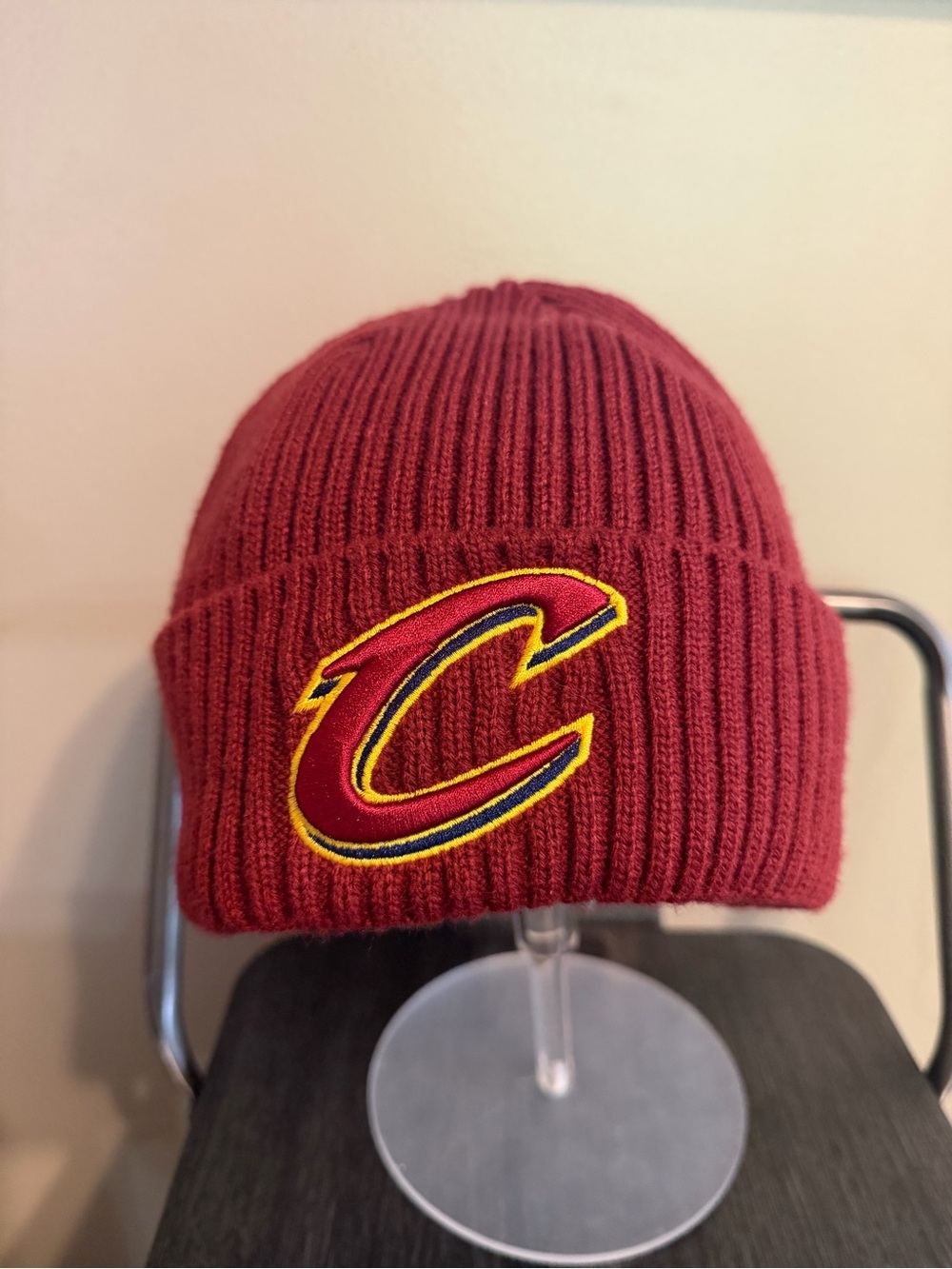 Cleveland Cavaliers New Era Burgundy Fleece Lined Cuffed Knit Beanie